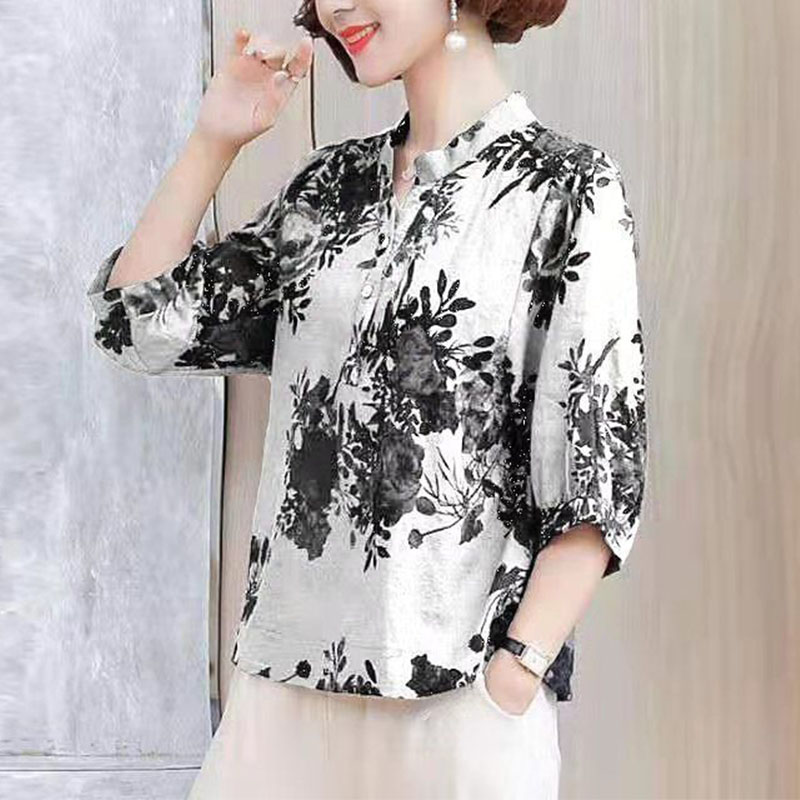 Tie Dye Shirt Vintage - Fashion Women Vintage Loose Blouse Spring