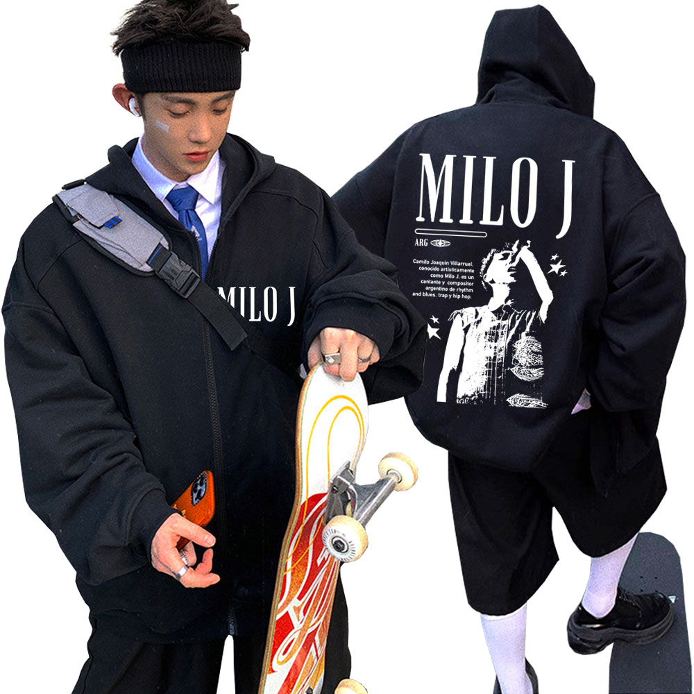 Vintage Fashion Pop Up - Rapper Milo J Graphic Zipper Hoodie