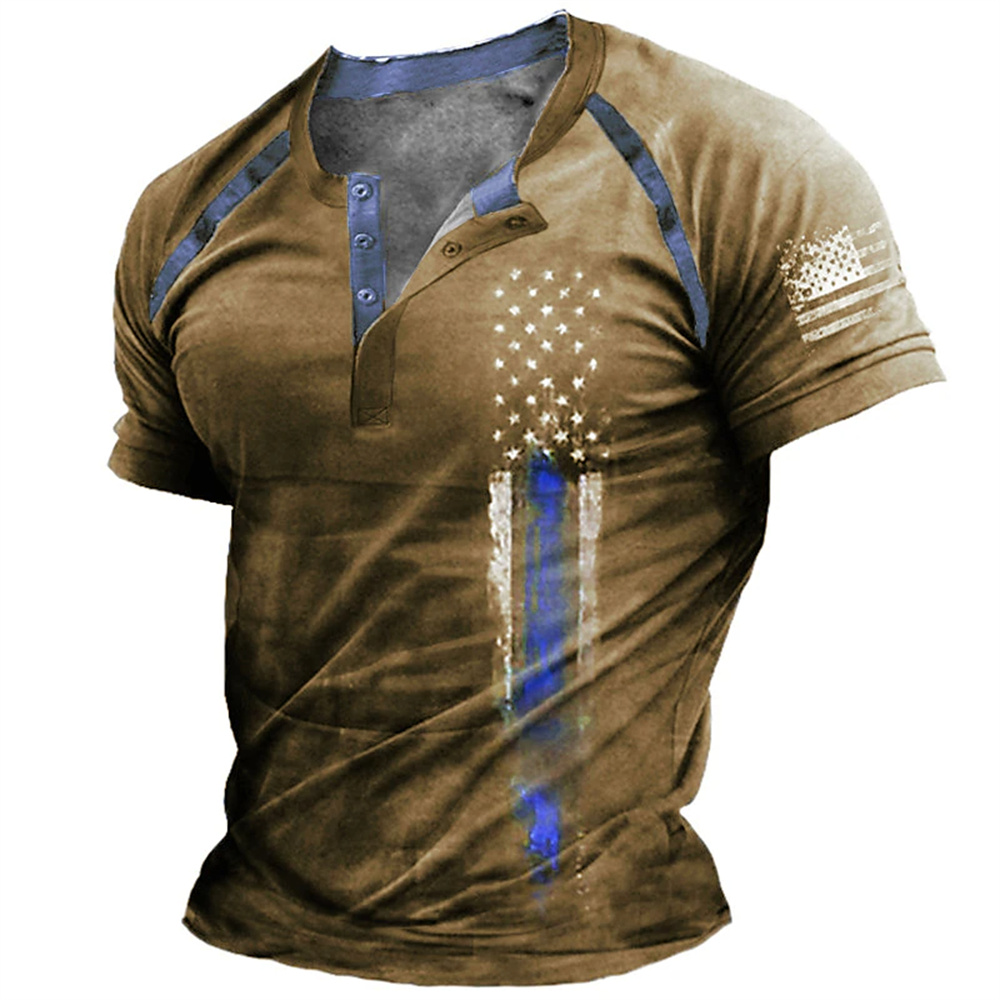 Vintage Fashion Stores - Funny 3D American Flag Print Men's