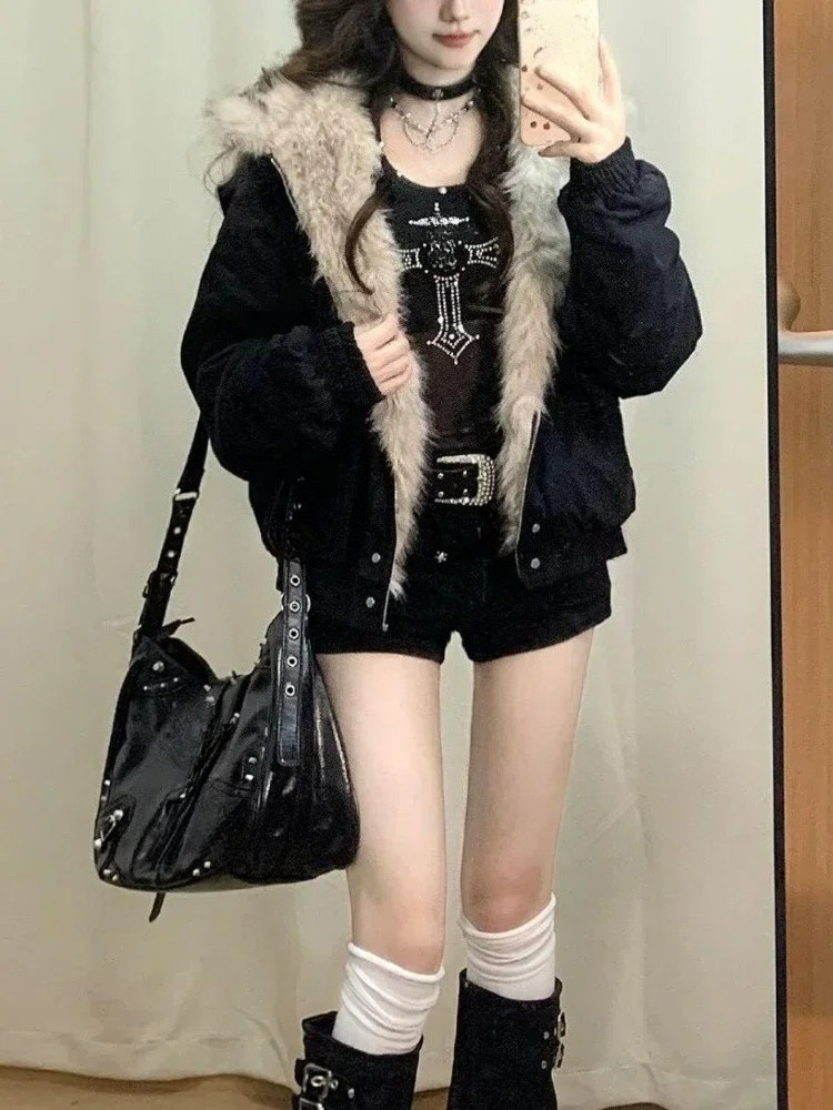 Y2k Gothic Vintage Black Zip U - огляд і ціна Vintage Fashion Subculture