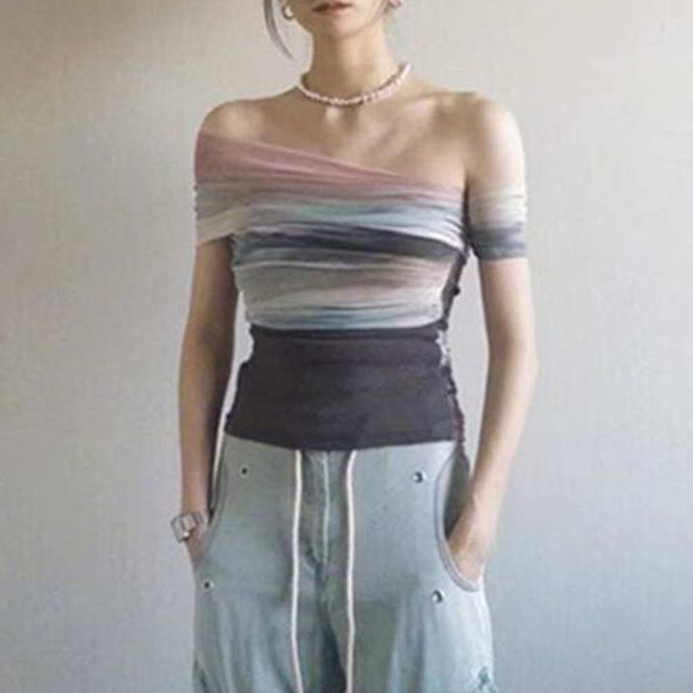 Women Summer Mesh Tie-Dye Off  - огляд і ціна Tie Dye Shirt Vintage