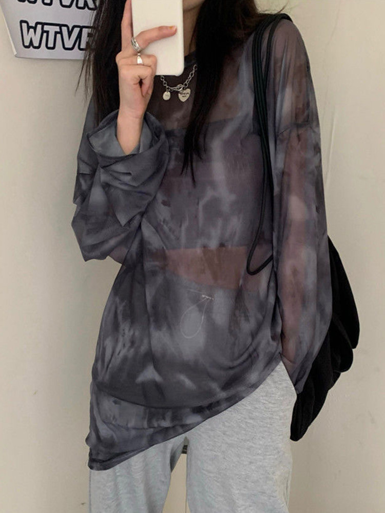 T-shirt Women Tie Dye Long Sle - огляд і ціна Tie Dye Shirt Vintage