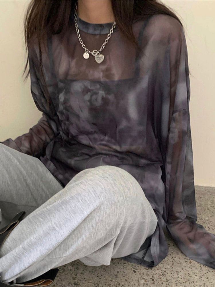 T-shirt Women Tie Dye Long Sle - огляд і ціна Tie Dye Shirt Vintage