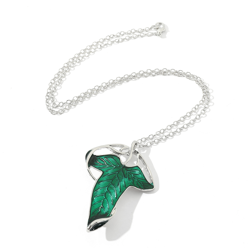 Vintage Green Leaf Pendant Nec - огляд і ціна Vintage Fashion Stores