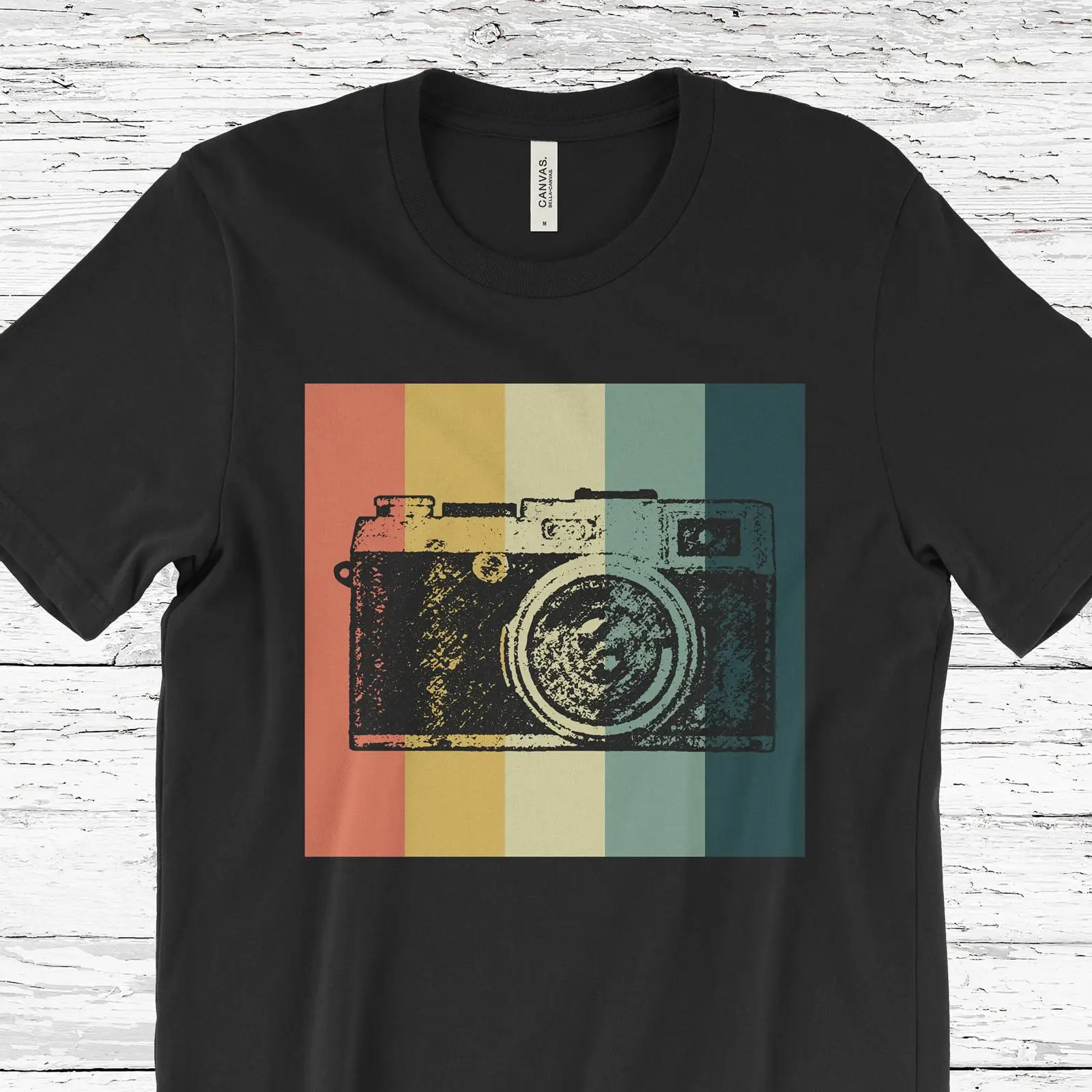 Vintage Striped Camera T Shirt - огляд і ціна Vintage Fashion Photographers