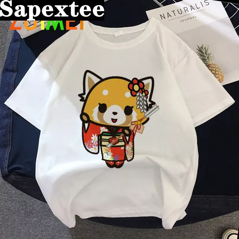 Women Anime Japanese Aggretsuk - огляд і ціна Tie Dye Shirt Vintage
