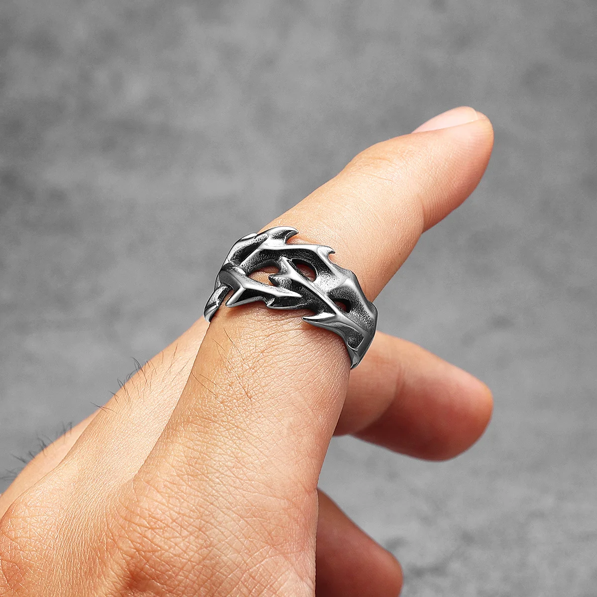 Jesus Thorns Crown Men Rings S - огляд і ціна Vintage Fashion Newtown